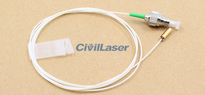 Single Core Optical Colimador de fibra Gold Plated Tube C-Lens APC Connector